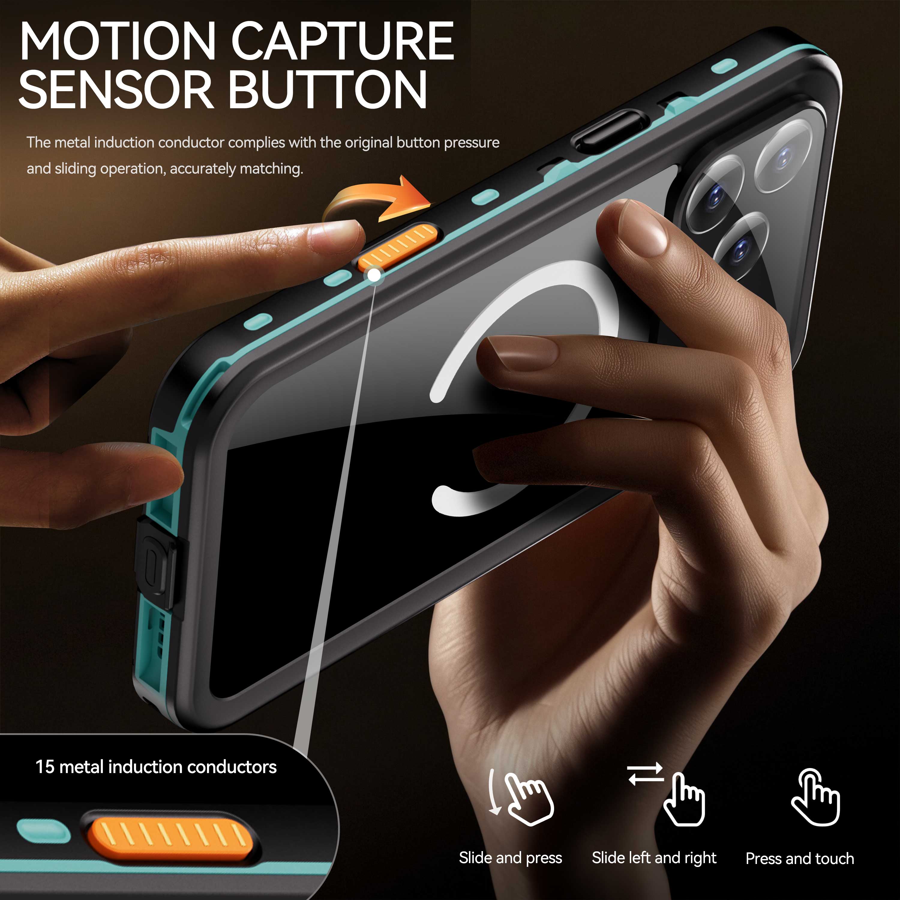 IP68 Waterproof Magnetic Case For iPhone 17 16 15 14 Pro Max Pro 13 Pro Max Protector Full Body Protective Dustproof Phone Case