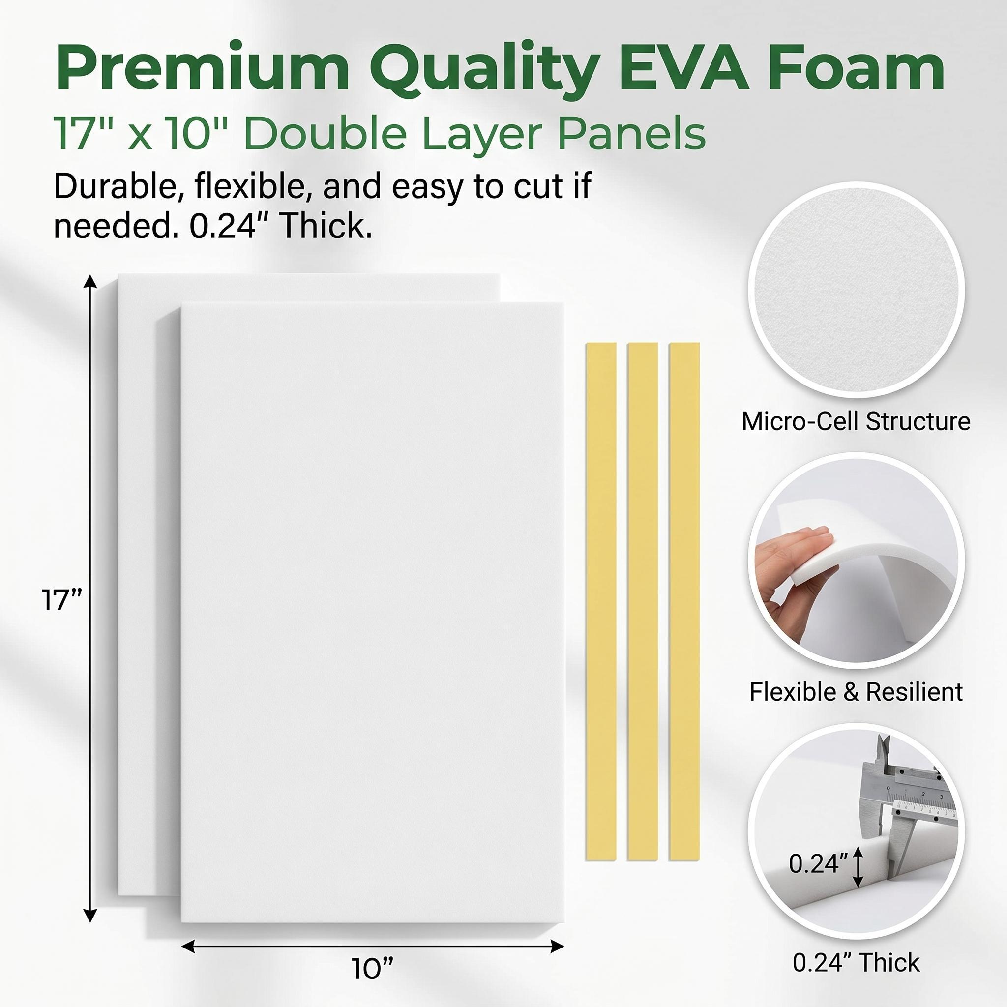 Window Air Conditioner, 2 Pieces of Surface Insulation EVA Board, 17 inches * 10 inches, Simple installation design, Summer/Winter Heat and Draft Insulating,Two-Piece Panels Window Seal