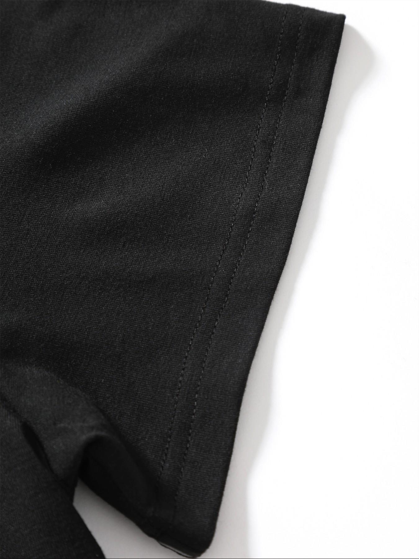 Men's Cotton Round Neck Short Sleeve Graphic Tee, Casual Fitted Valentine's Day Gift, Comfortable Multifunctional Daily Wear