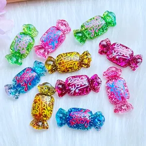 10pcs resin Christmas candy figurines, Resin ornament, flat back micro decorations for DIY crafts, scrapbooks, wedding and Valentine's Day decorations, jewelry making, for Christmas
