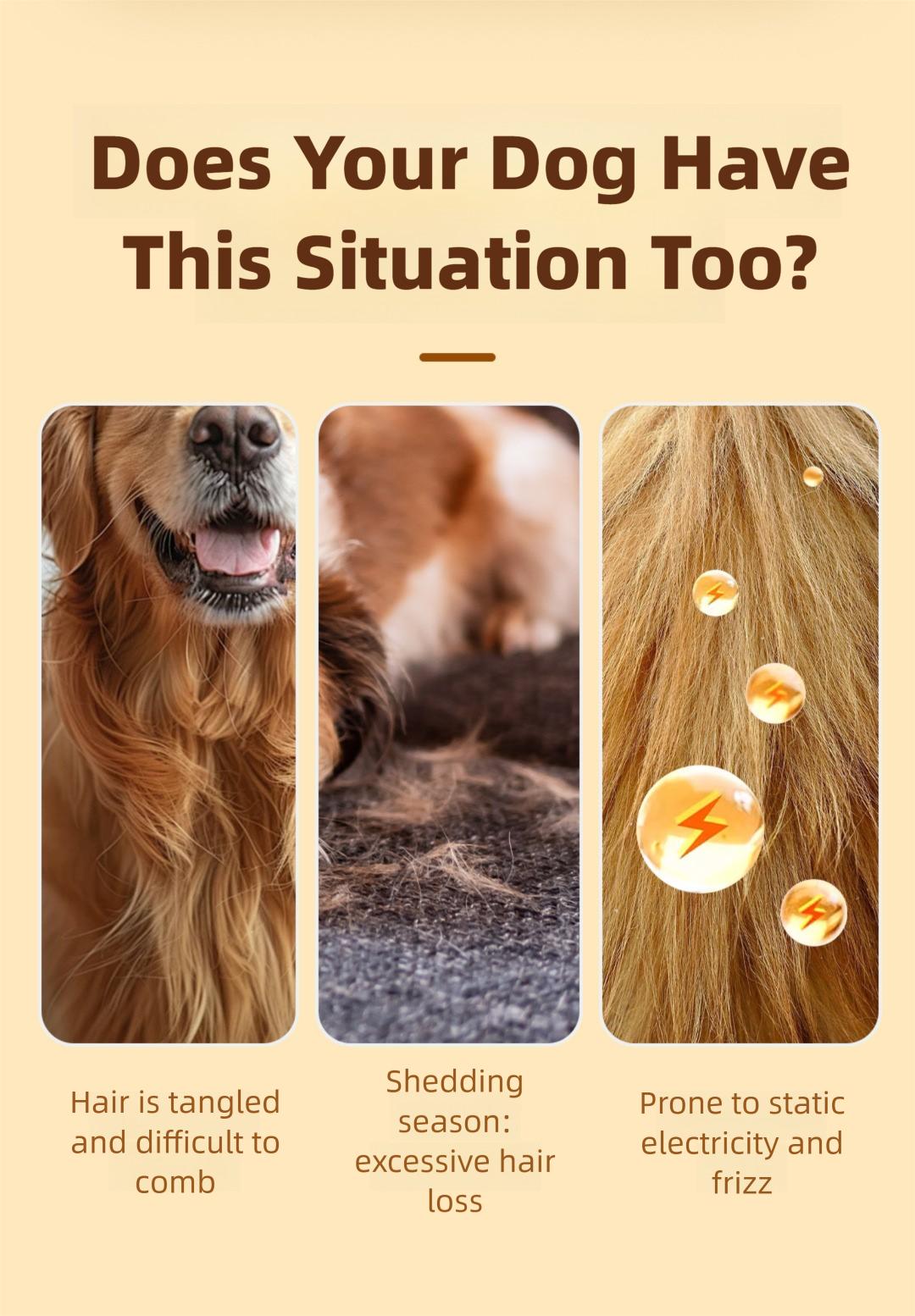 Pet De-matting Comb / Cat Brush - Removes Loose Hair & Undercoat - Grooming & Shedding Tool - One-Touch Self-Cleaning Pet Brush