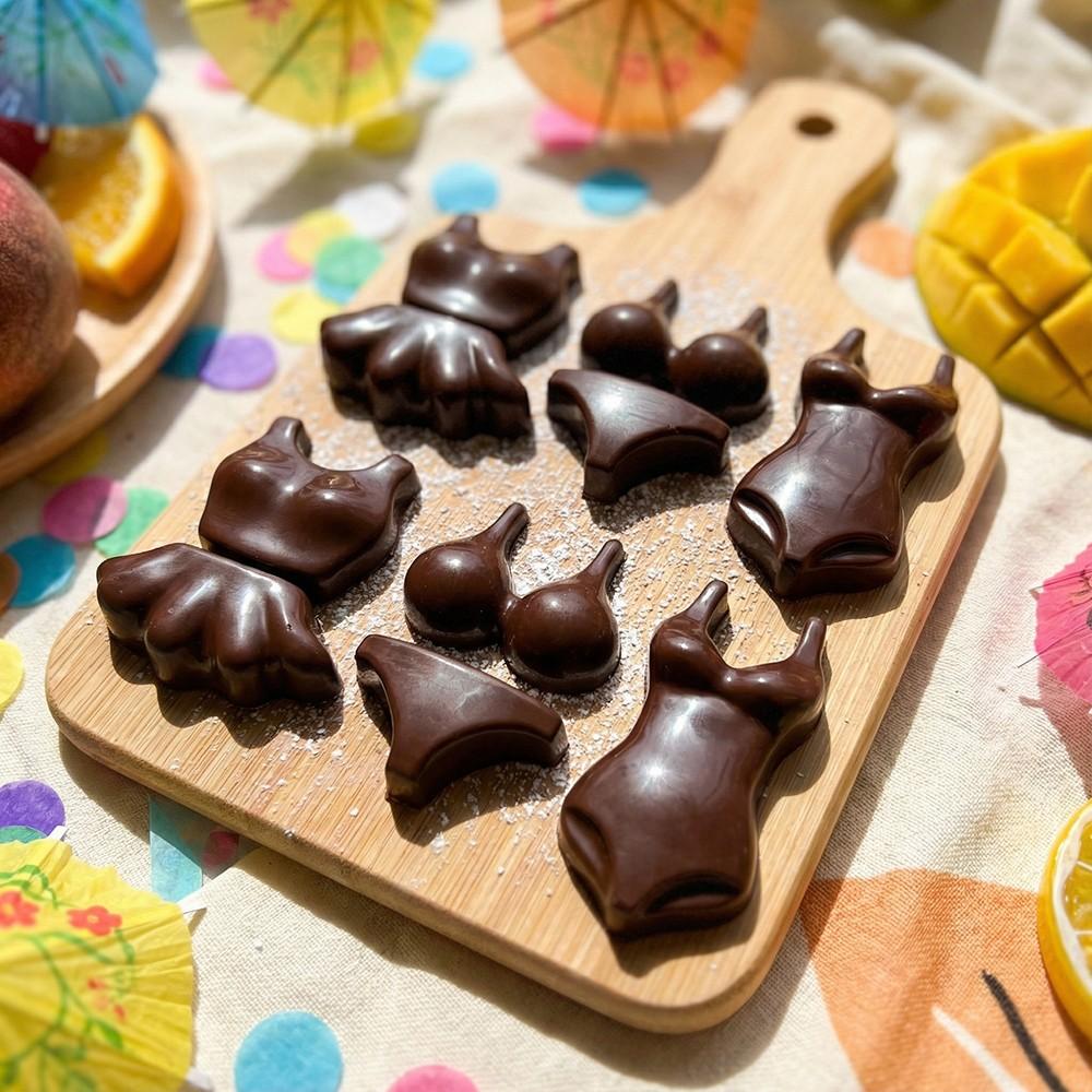 3pcs 10-Cavity Women Shape Silicone Molds, DIY Chocolate Candy Pudding Dessert Cake Decorations, Baking Cookie Mold Set