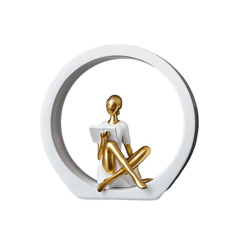 Luxury Figurine Decorative Piece, Ideal for Living Room TV Stand, Bar Cabinet, Office, Study Room, Perfect Gift Idea