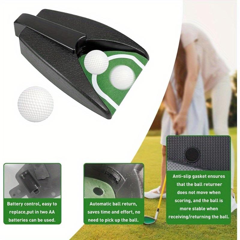 Automatic Golf Ball Return Machine, Battery Powered Portable Putter Trainer, Durable Plastic Material, Non-Slip Base, Indoor Outdoor Use