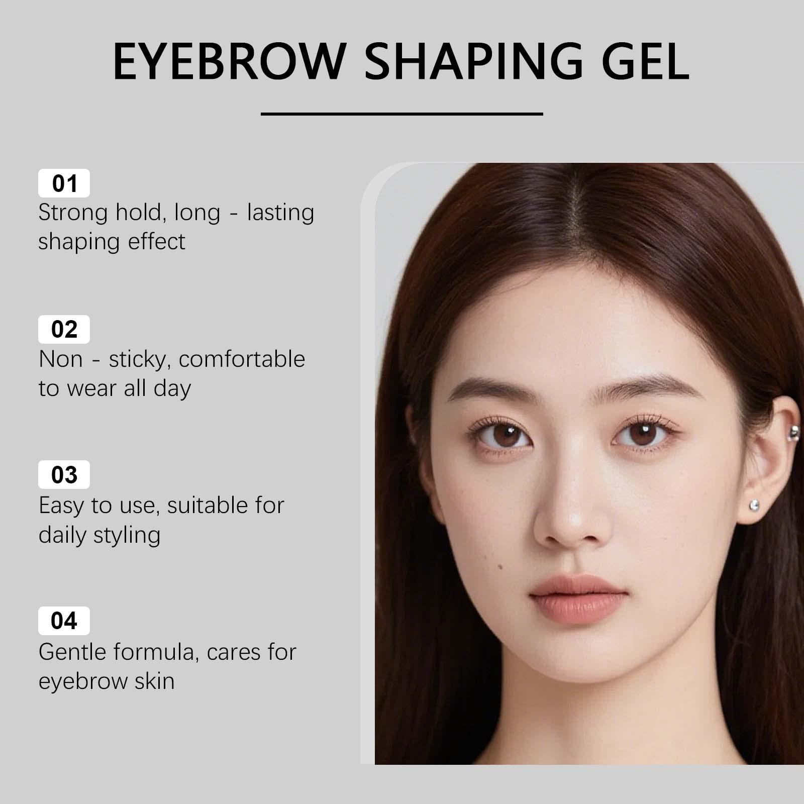 Zephoco Long-Lasting Eyebrow Gel, Waterproof Sweatproof Brow Balm, Natural Look, Hold & Color, Single Item, No Alcohol/aerosol