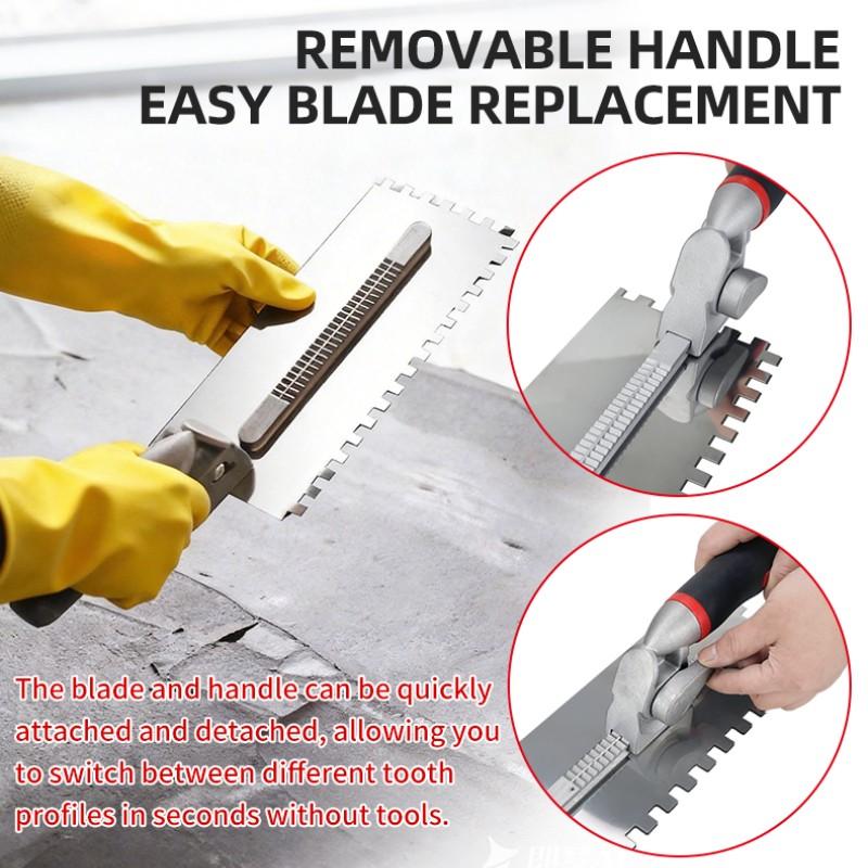 Zt Toothed Putty Knife Set, High-Quality Stainless Steel Blades, Durable & Sharp Tools for Home Repair, Ideal Gift for DIY Enthusiasts