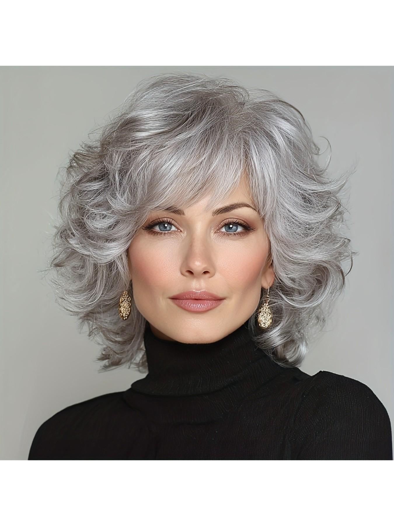 Elegant Bob Wavy Hairpiece, Heat-Resistant Fiber, Cosplay Wig, Party Accessory, Halloween Costume, Versatile Daily Use