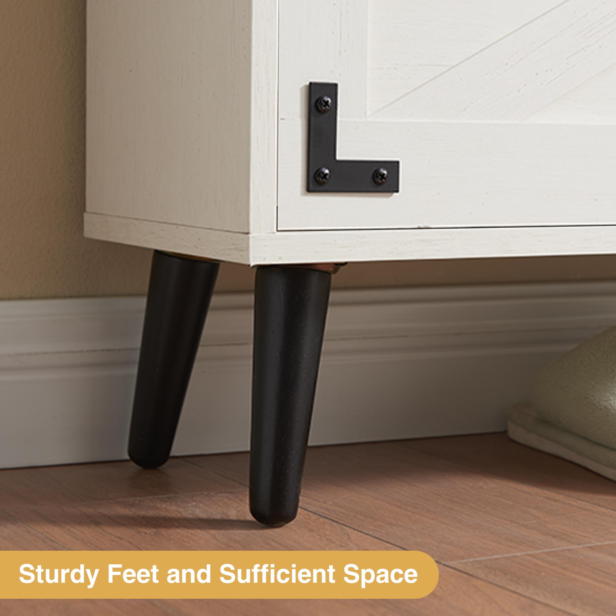 PieDle Furniture Shoe Storage Cabinet,Farmhouse Shoe Organizer with 2-4 Flip Drawers & Barn Door Design,Freestanding Hidden Slim Narrow Shoe Rack Cabinet with Open Storage for Entryway, Foyer,Hallway PieDle Furniture Shoe Storage Cabinet,Farmhouse Shoe Organizer with 2-4 Flip Drawers & Barn Door Design,Freestanding Hidden Slim Narrow Shoe Rack Cabinet with Open Storage for Entryway, Foyer,Hallway
