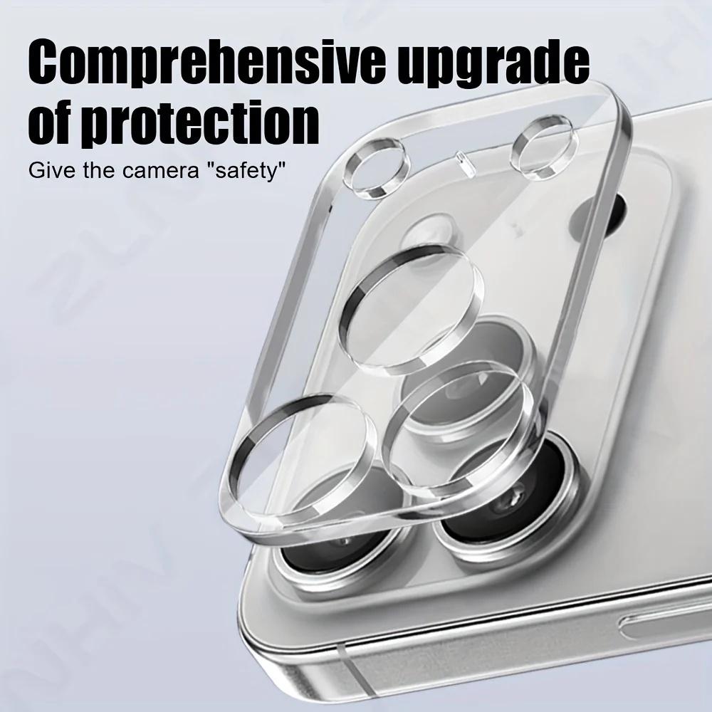 3pcs HD Camera Lens Tempered Glass Protectors Compatible With 17 Pro Max 16 Pro Max 15 Pro Max 16E 16 15 14 12 9H Hardness, Scratch Resistance, Easy Installation, Full Coverage, HD Clear, Protection, Protective, Accessories