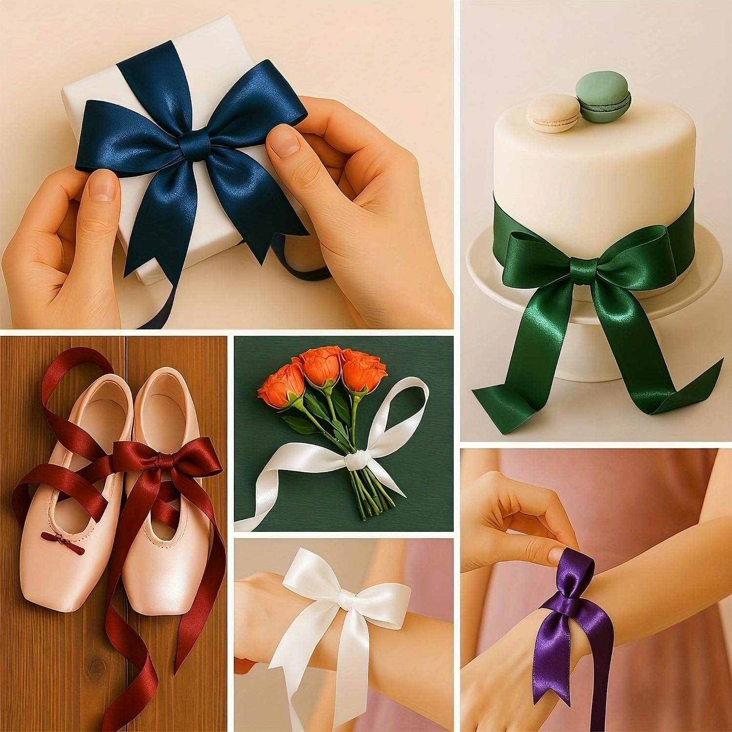 Luxurious Handmade Satin Ribbon, Perfect for Gift Wrapping, Wedding Decor, Halloween Bow Making, Party Styling, Crafts, Bridal Shower Decoration