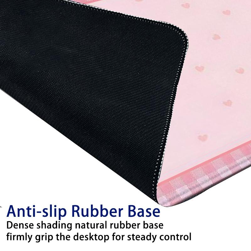 Cute Strawberry Pattern Mouse Pad, Rectangle Gaming Mouse Pad, Office Desk Keyboard Mouse Pad for Home Office Game Room Desk, Cute Desk Accessories