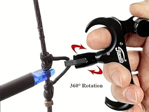 JianZD 3-Finger Thumb Bow Release, Adjustable Sensitivity & 360° Rotatable Head, Aluminum Alloy for Target Shooting,For Compound Bow Precision Archery Release Aids Three Finger Grip Alloy Construction Durable alloy material JianZD 3-Finger Thumb Bow Release, Adjustable Sensitivity & 360° Rotatable Head, Aluminum Alloy for Target Shooting,For Compound Bow Precision Archery Release Aids Three Finger Grip Alloy Construction Durable alloy material