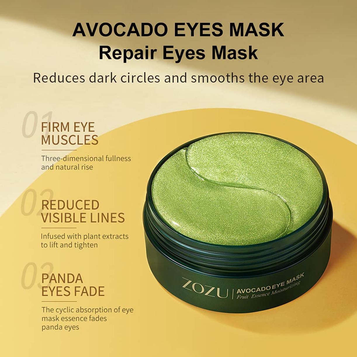 Avocado Moisturizing Eye bagMask,60pcs/set Under Eye Mask, Eye Care Product for Dark Eye Bags, Skin Care  Gift Moisturizer Hydrating Comfort