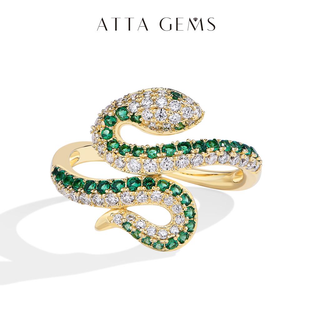 Stunning Lab-Created Moissanite Snake Ring | Sparkling Serpent Jewelry for Bold Style | Unique Design & Luxury 925 Sterling Silver Rings Gift R230 SpringStatements