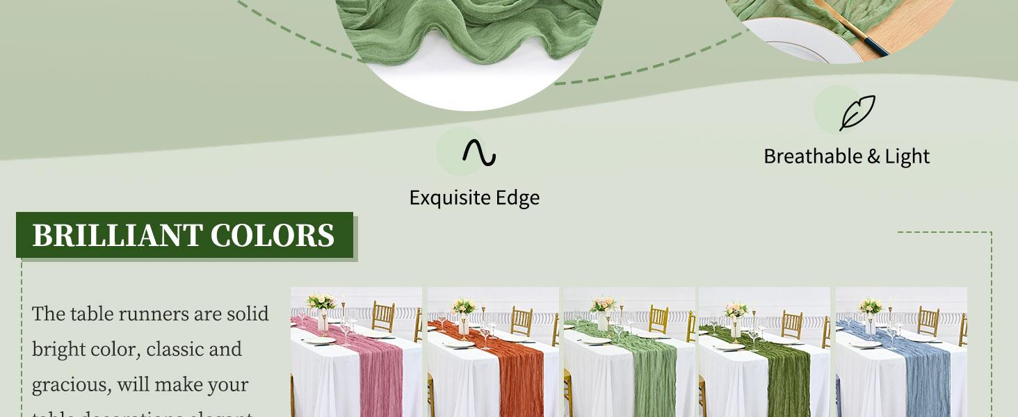 MTREO 1 6 10 20 30 Pack 10Ft Cheesecloth Table Runner 20x120 Inch Boho Romantic Gauze Table Runner Cheese Cloth Long Table Runner for Wedding Party Bridal Shower Thanksgiving Christmas Decoration MTREO 1 6 10 20 30 Pack 10Ft Cheesecloth Table Runner 20x120 Inch Boho Romantic Gauze Table Runner Cheese Cloth Long Table Runner for Wedding Party Bridal Shower Thanksgiving Christmas Decoration
