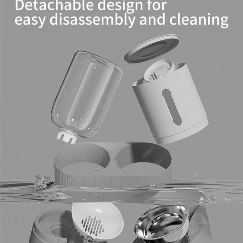 New Automatic Cat and Dog Feeder & Water Dispenser Combo Dog Bowl and Cat Bowl Two-in-One Water Dispenser