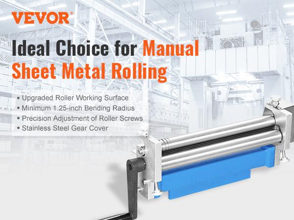 VEVOR Slip Roll Machine, 12.6 inches Forming Width in 20 Gauge Capacity, Sheet Metal Slip Roller Rolling Bending Machine, with 2 Detachable Rollers for Low Carbon Steel Copper Aluminum Alloy Sheet