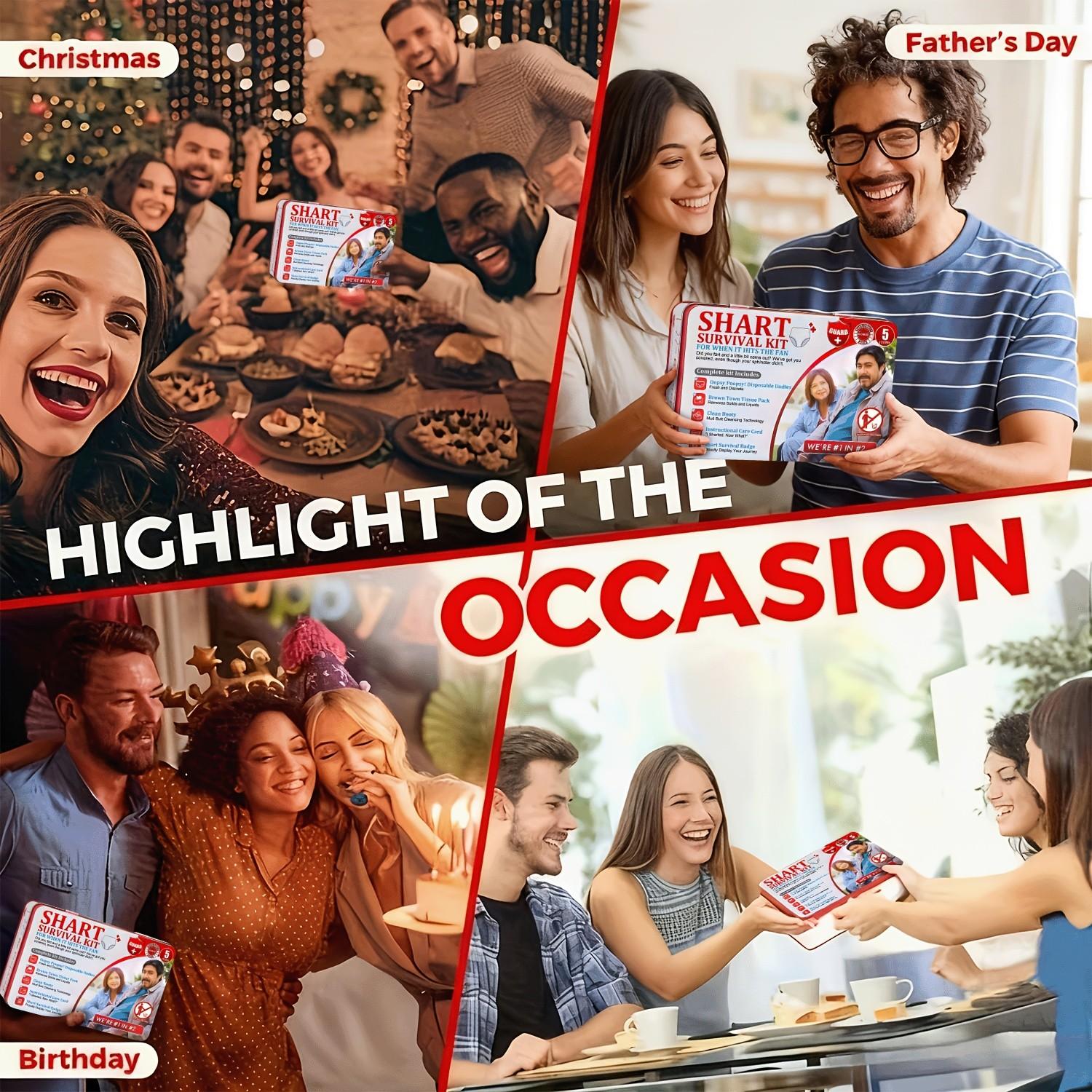 Ultimate Prank Gift Set with Tissue, Disposable Underwear & Fun Badges - White Elephant Party Favors for Friends, Gag Gifts, and Pranksters, Funny Prank Gifts, Playful Design, Humorous Design, Novelty Items, Prank Lovers