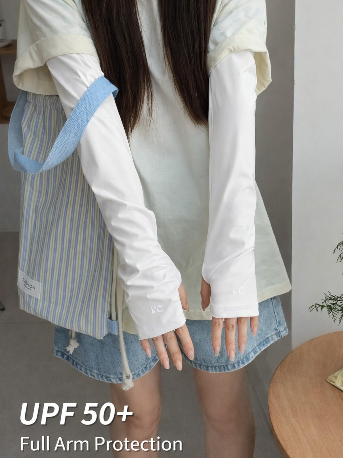 Double-Layer Cooling Face Cover & Arm Sleeves Set,Breathable Windproof Balaclava, Soft Quick-Dry UVProtection Gear for Cycling, Running, Hiking, Skiing &Motorcycle Riding