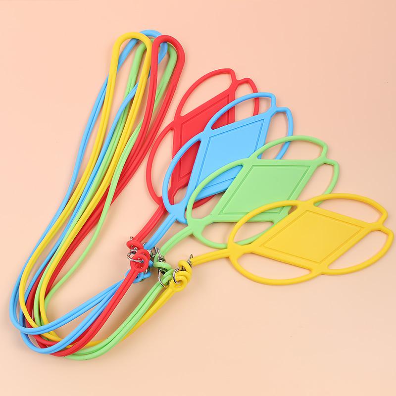 Phone Lanyard with Silicone Card Holder, Universal Durable Neck Strap for Mobile Devices, Elastic Outdoor Use with Badge Holder