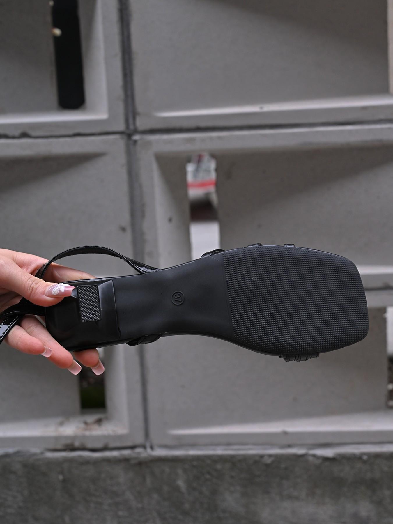 New Square Toe Thin Strap Cat Heel Sandals, Leopard Pattern, Textile Upper, Rubber Sole, Sexy Style, All Seasons, Height Boost & Stability