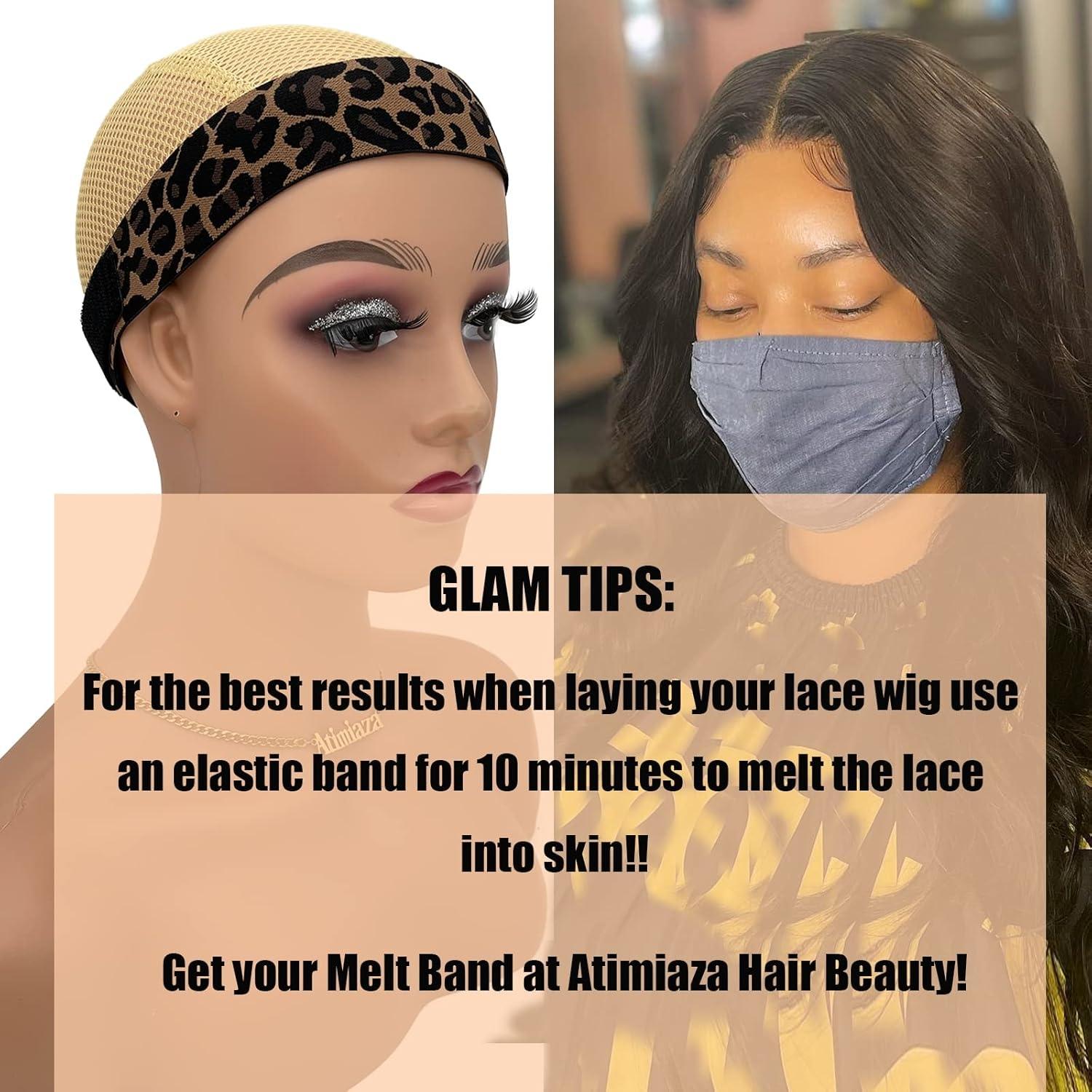 2 Piece Set Leopard Print Lace Hair Bands, Fixed Edges with Wrapped Ends, Stylish Accessory for Women & Girls