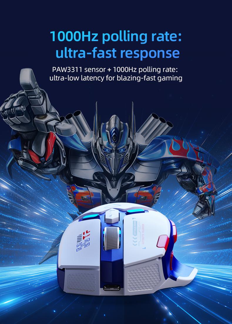 Transformers TF-GM01 wireless Bluetooth wired gaming mouse three-mode e-sports ergonomic macro rgb eating chicken lol/csgo desktop notebook universal unlimited Tactile
