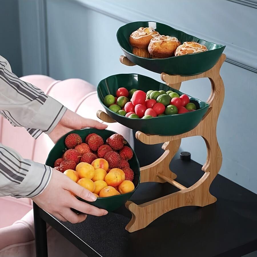 Multi-layered Fruit Tray with Stand, 1 Count Fruit Cake Snack Display Rack, Creative Food Tray for Home Living Room Kitchen Dining Room