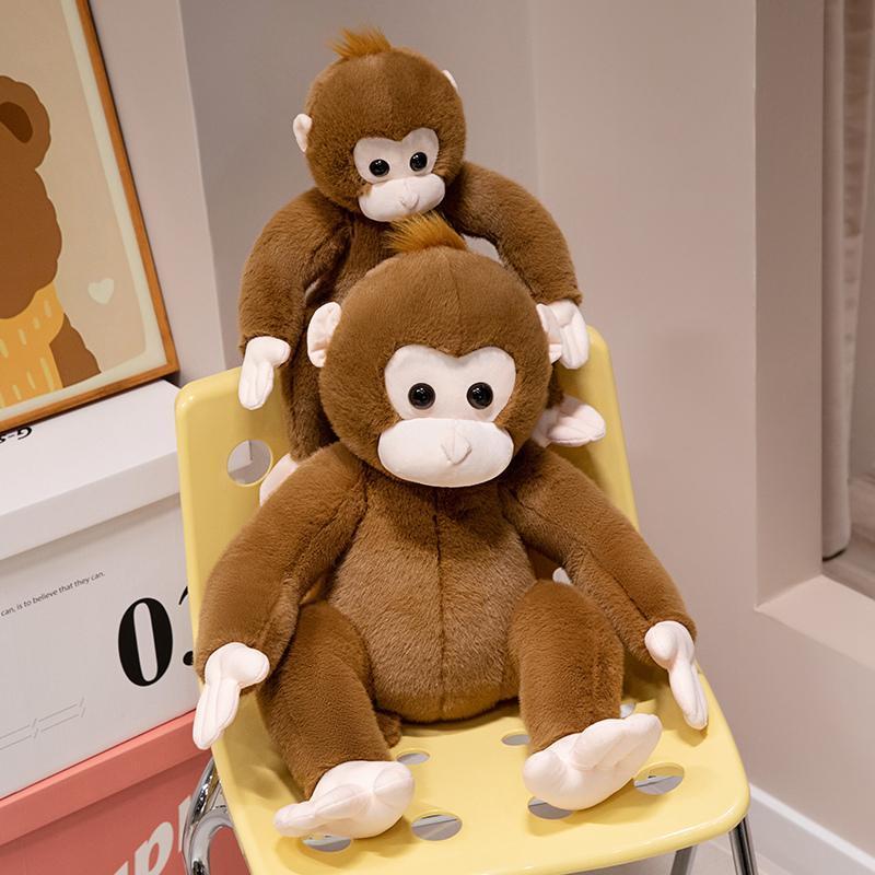 40cm-80cm Big Size Lovely Lifelike Sitting Monkey Plush Toys Soft Stuffed Monkey Doll Cute Animal Doll For Children Home Decor