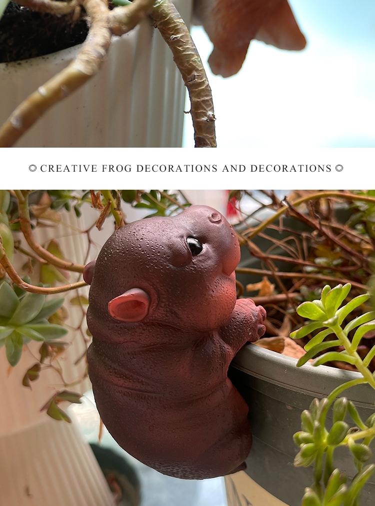 New Resin Craft Cute Succulent Plant Pot Home Decor Ornament Creative Micro Landscape Gardening, Unique Garden Accessory