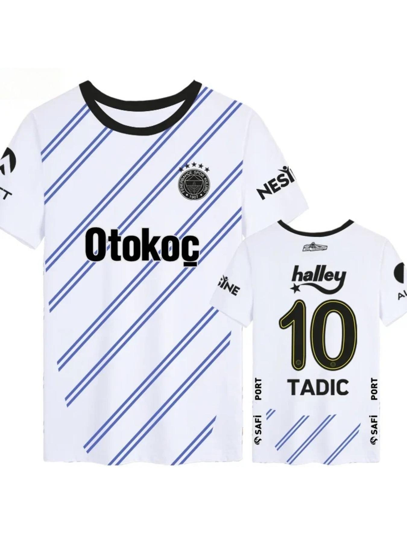 Fenerbahçe football T-shirt, men's and women's fans short-sleeved T-shirt, 3D printed sports T-shirt