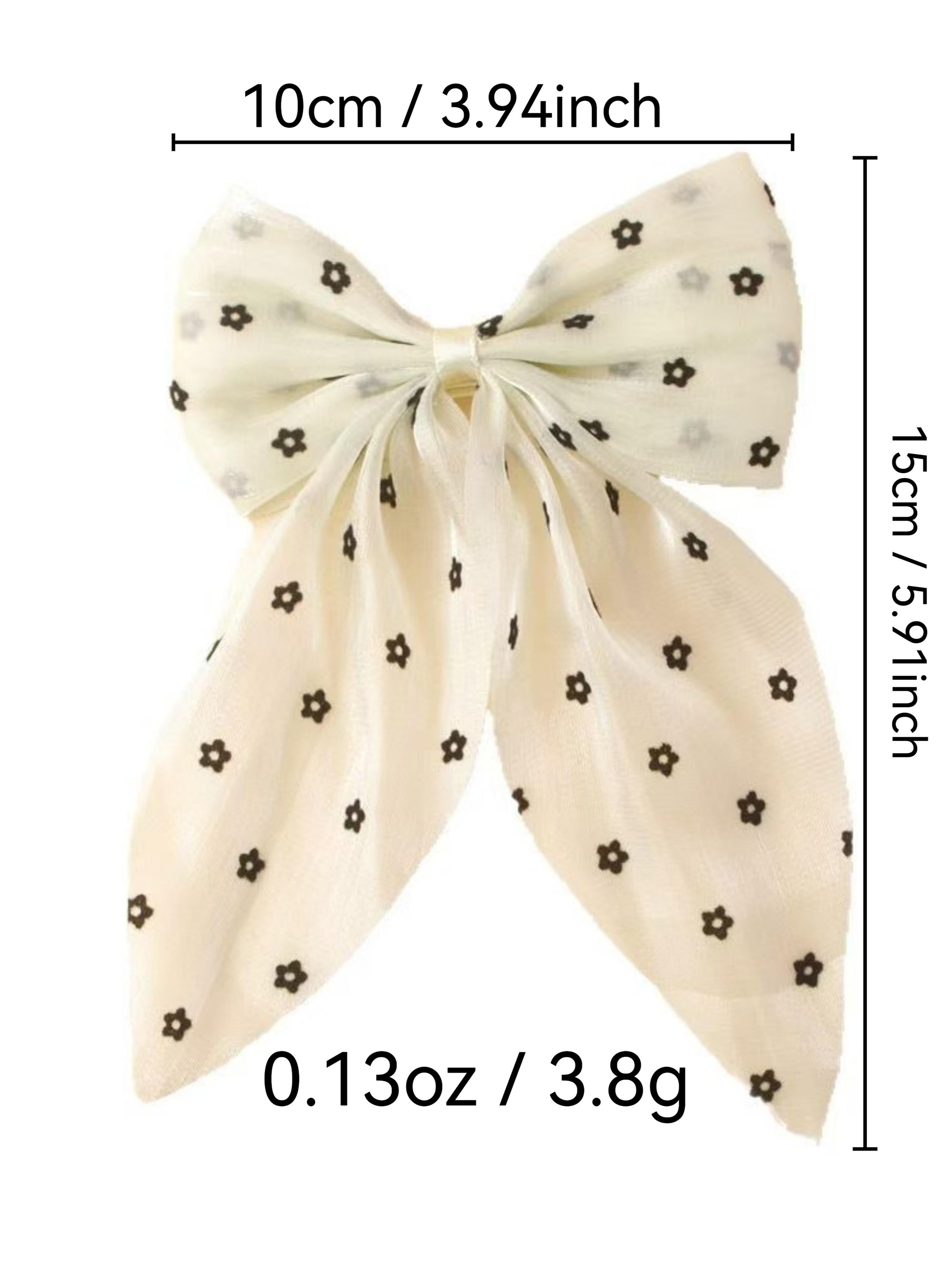 6/12/24/50pcs - Polka Dot Organza Bow Hairpins Set, Lace Silk Bow Hairpins, Duckbill Clips, Women's Headwear Accessories, Suitable for fashion-conscious girls, for daily outfits, parties, weddings as bridesmaids, school looks, etc.