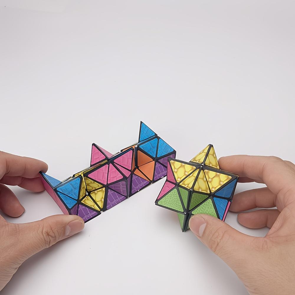 1pc 3D Hexagonal Infinity Cube, Mixed Colors, Brain Booster, Relaxation, Spatial Geometry Flipping Toy