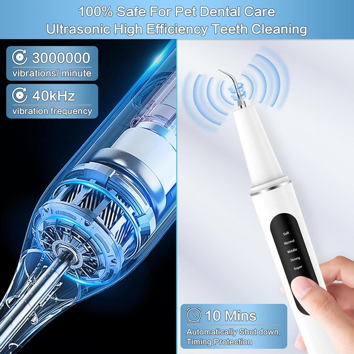 5-Speed Electric Teeth Plaque Remover with Led Light Tartar Cleaning Rinser Tool for Home Travel