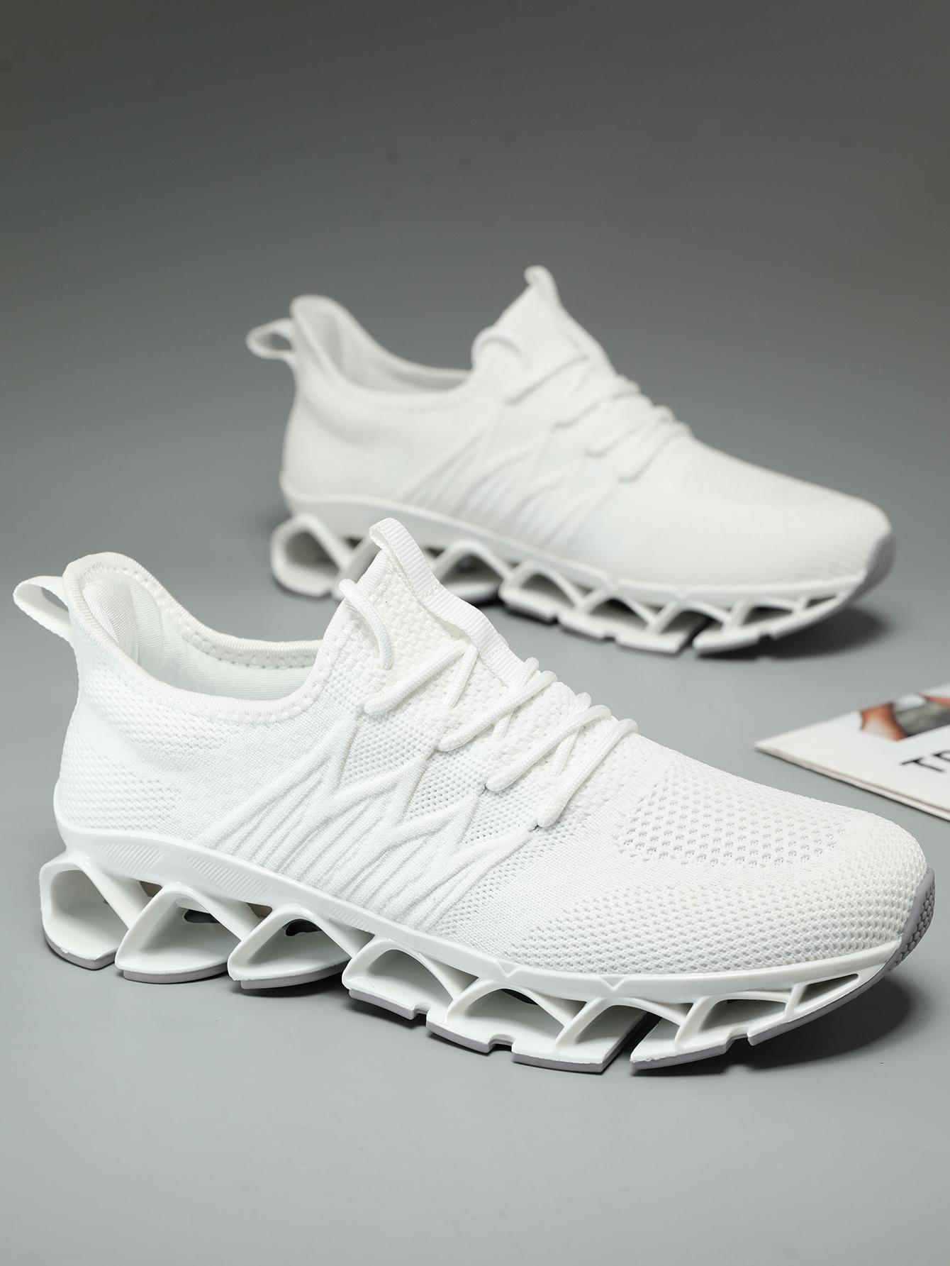Men's Running Shoes Blade Tennis Walking Fashion Sneakers Breathable NonSlip Gym Sports Work Trainers,Knitted Mesh Breathable AndComfortable Platform Sneakers Runner Training Footwear Boy Athletic Closed Casual
