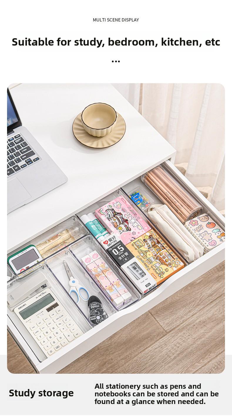 7 Pieces Set Transparent Compartment Storage Box Free Splicing Sorting Organizer Eco-friendly Material Space Saving Multi-purpose For Home Vanity Office Perfect Holiday Gift