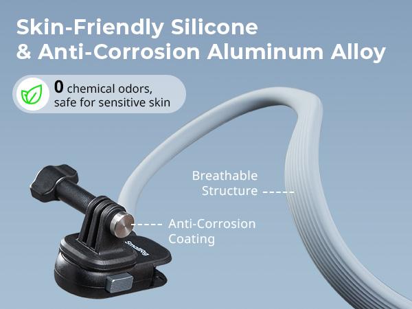 SmallRig Magnetic Neck Mount for Action Cameras & Phones, for iphone17 Pro/MAX,Comfortable POV Shooting Support with Universal 2-Prong Adapter and Phone Holder, 5128