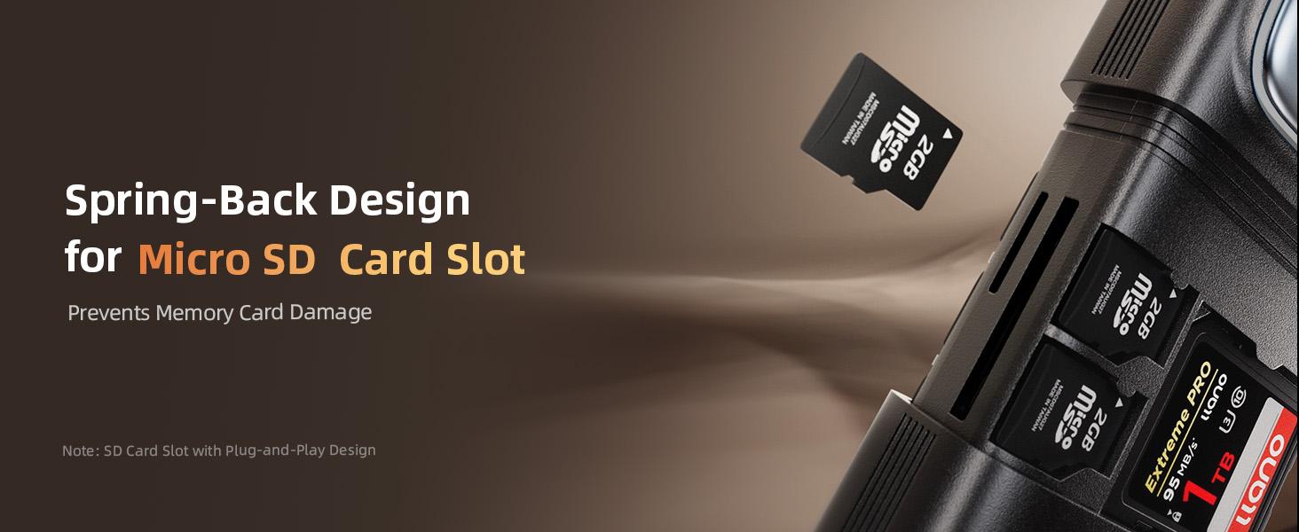 llano 2-in-1 High-Speed SD/Micro SD Card Reader Adapter(UHS-II Supported),Holder Case, Built-in Slot Storage, Compatible with iPhone, Android, PC, MacBook, Laptop, Dual Slot, USB Type-C 3.2 Gen1