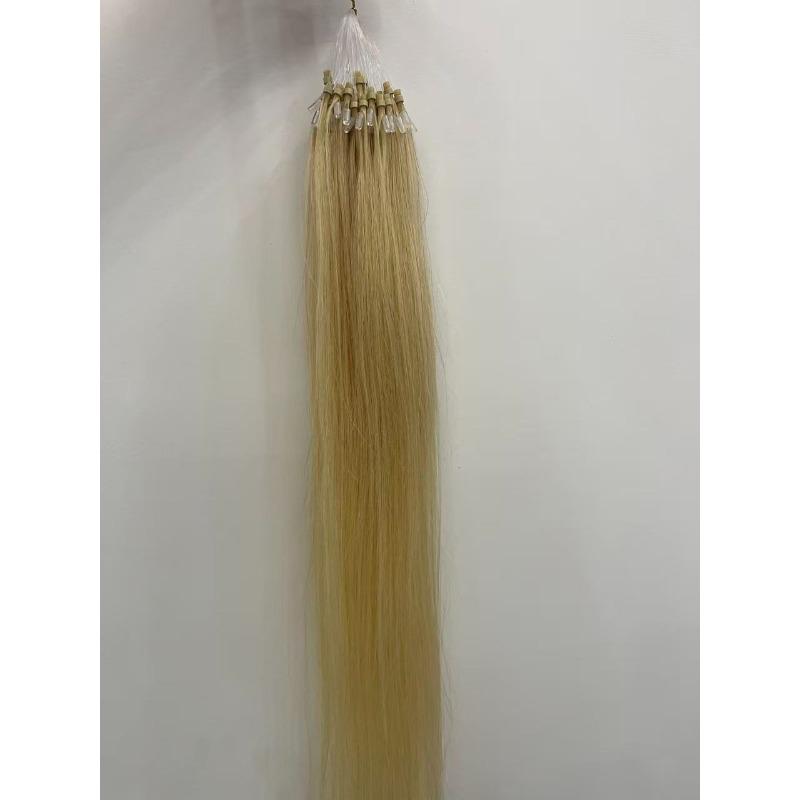 Yellowish- Pre-Cured Keratin Tip Micro Ring Hair Extensions, Pearl Bead Extension, Remy Cold Head Extension, Straight Hair Extensions, New Trending Product