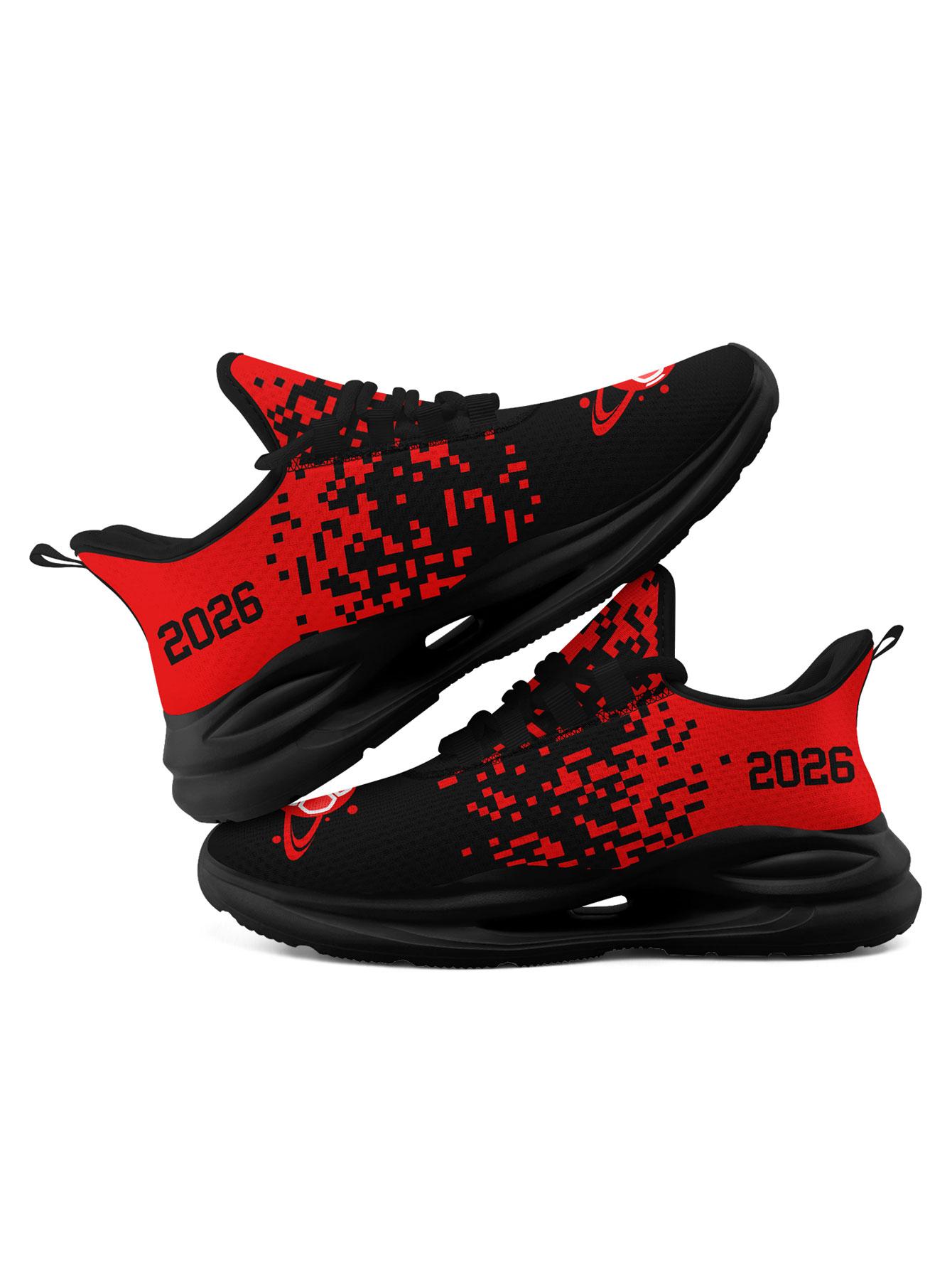 COOLCUSTOMIZE Men's SUI 2026 Soccer Pixel Art  Sports Shoes, Stylish Breathable Running Sneakers, Casual  Footwear