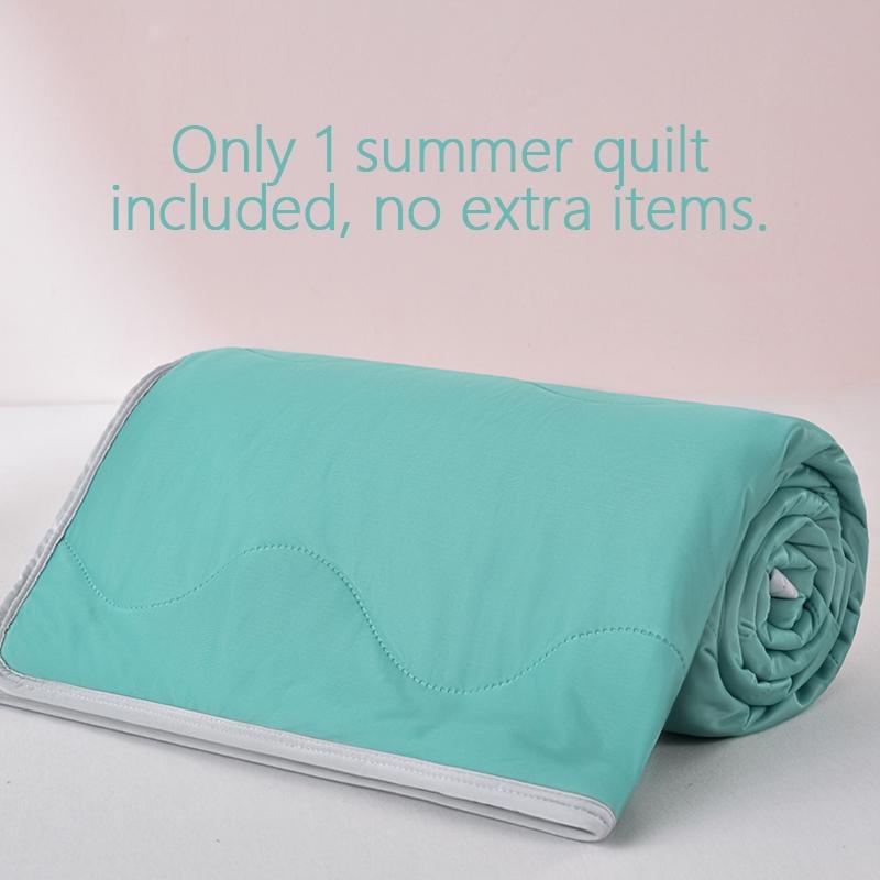 Double-Sided Cooling Summer Blanket, Soft Lightweight Quilted Design, Breathable Fabric for Hot Weather, Multi-Color Options, All-Season Use