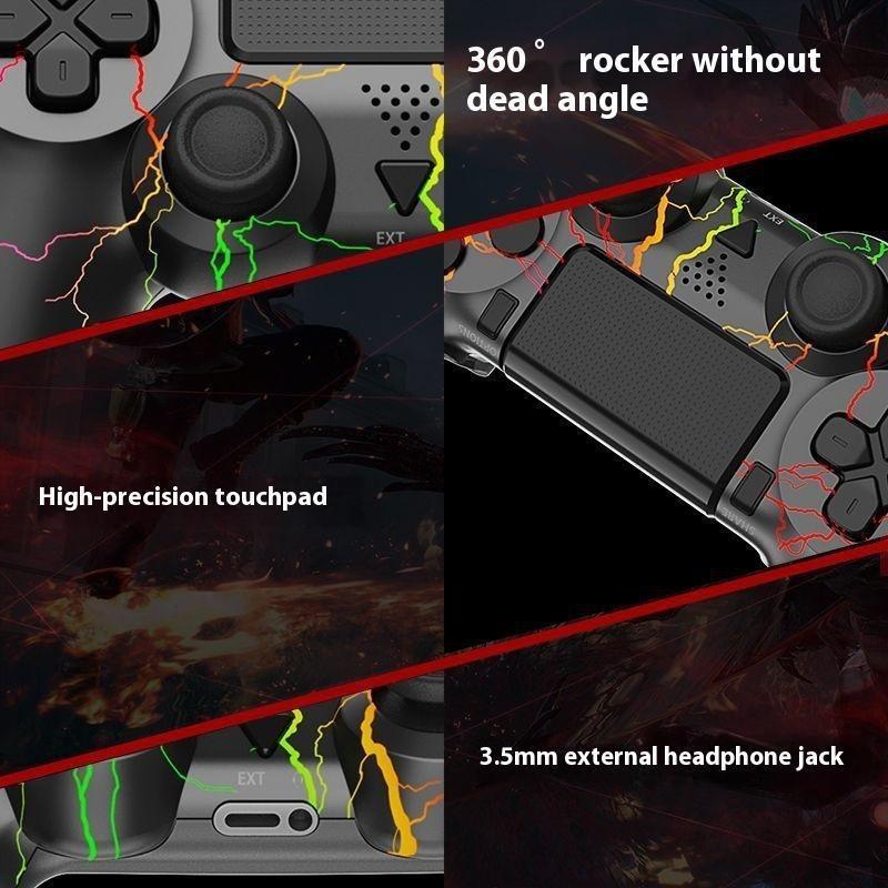 PS4 Wireless Controller, Limited Edition with Colorful Lightning Attack Design, Vibration Feedback, Six - Axis Gyroscope, Compatible with PS4 Players.