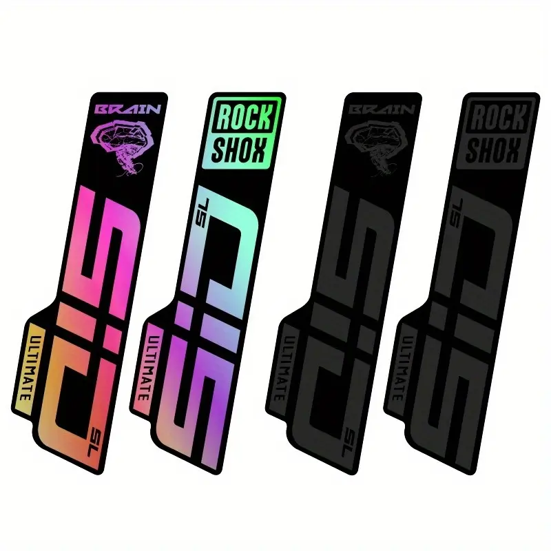 1SET Street Off-Road Light Decor Sticker, Graphic Decal, Sticker Decals, for mountain bike fork/off-road backpack, ROCKSHOX Fork logo design, street mountain bike off-road Decor Decal Sticker