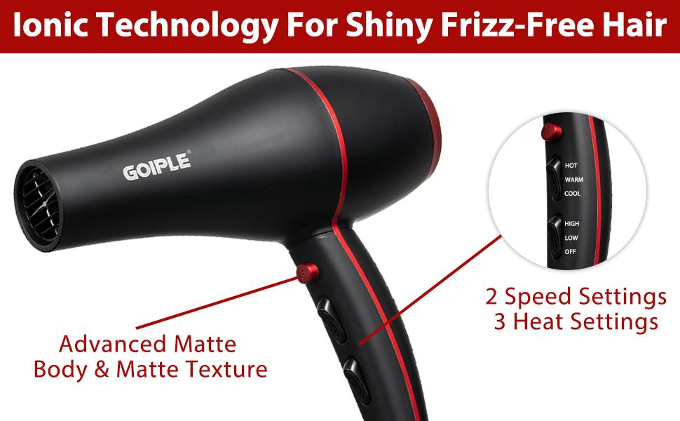 21 Counts Lightweight Ionic Hair Dryer Kit for Women and Men - Low Noise, 1800W Professional Blow Dryer for Smooth Keratin Serum Concentrator