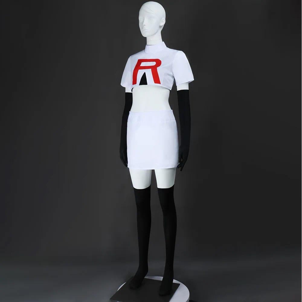 Anime Jessie and James Cosplay Costume Team Rocket Jessie Musashi James Kojirou Halloween Cosplay Costume Full Set Women Men
