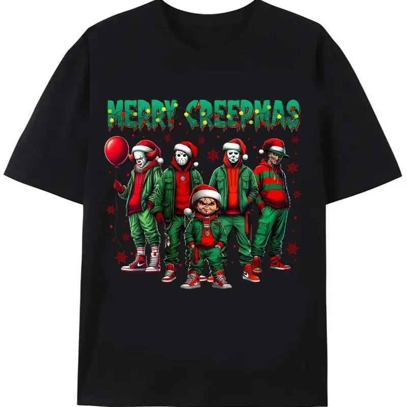 Christmas Bad Boys Combination Printed T-shirt, unisex short sleeved, Black Friday Carnival Day, Top Gift for Him/Her