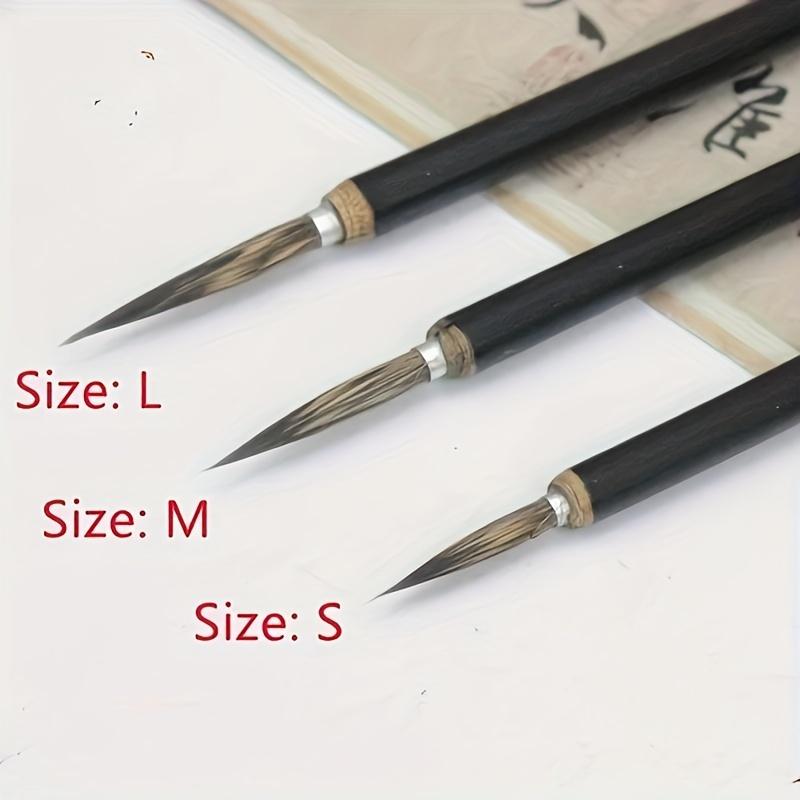 One/ Three piece set of hook and loop pens, large, medium, and small watercolor brushes, meticulous brushstrokes, brush strokes, colored brushes, calligraphy meticulous brushstrokes, detail brushes, an