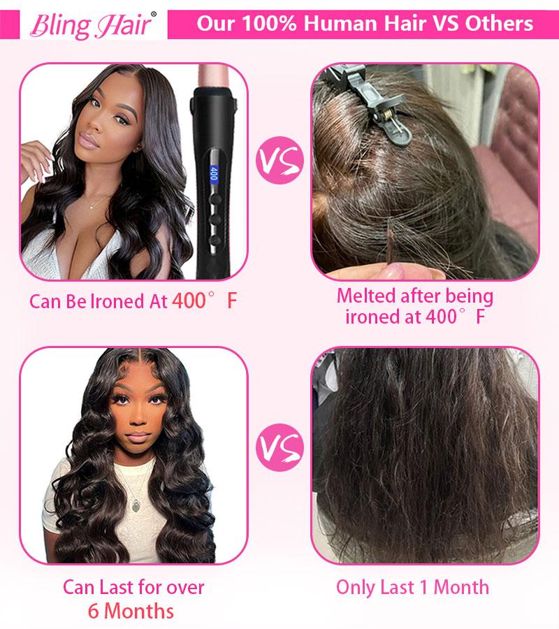 Bling Hair 13x6 13x4 Transparent HD Lace Front Human Hair Wigs Body Wave Pre Plucked 360 Swiss Lace for Women 180 Density with Baby Hair Natural Hairline 32inch dealsforyoudays