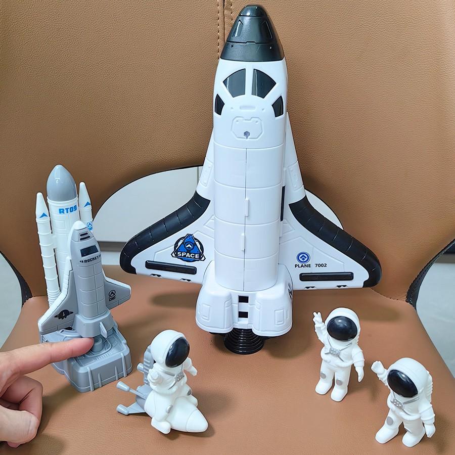 Pre-Built Model Rocket Space Ship, Launch Ship with 3 Astronauts, Space Series Model, Kids' Interest Toy, Christmas Gift