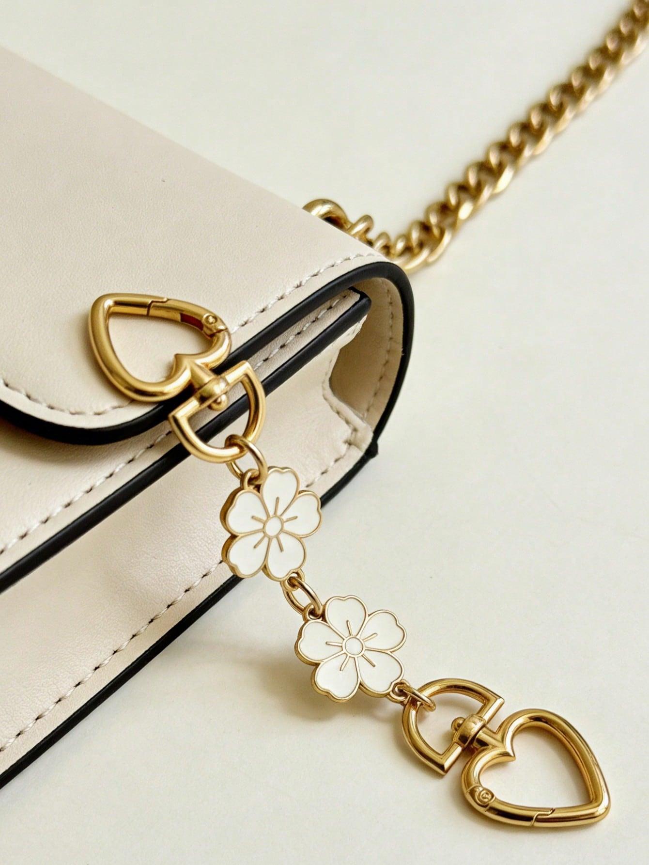 Bag Extender Chain, Cherry Blossom Bag Strap Extender, Handbag Shoulder Strap Replacement, Wallet Chain, Accessory for Handbags, Crossbody Bags